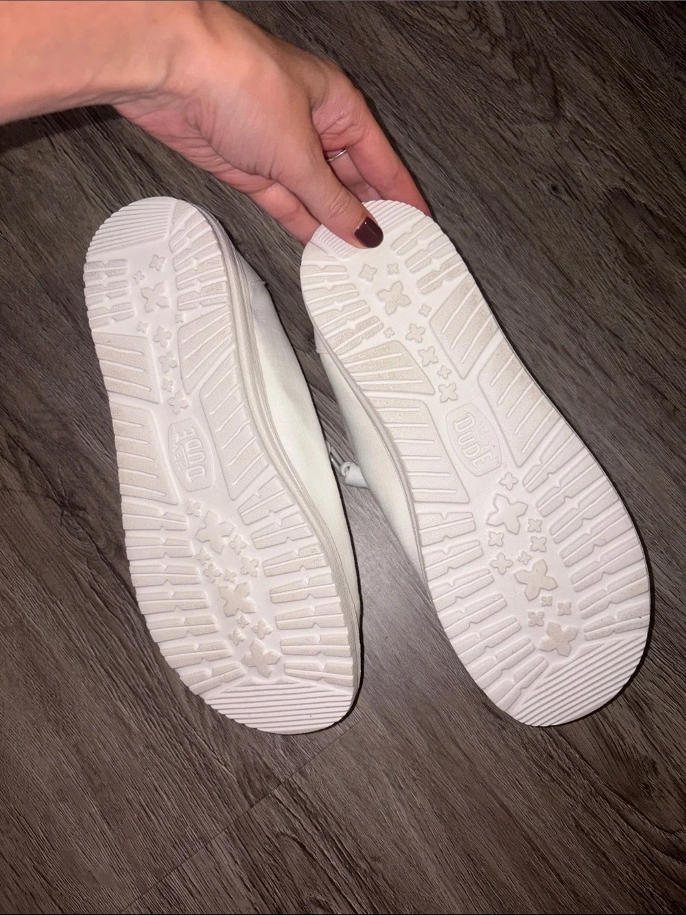 Hey Dude White Canvas Lightweight Slip-On Loafers